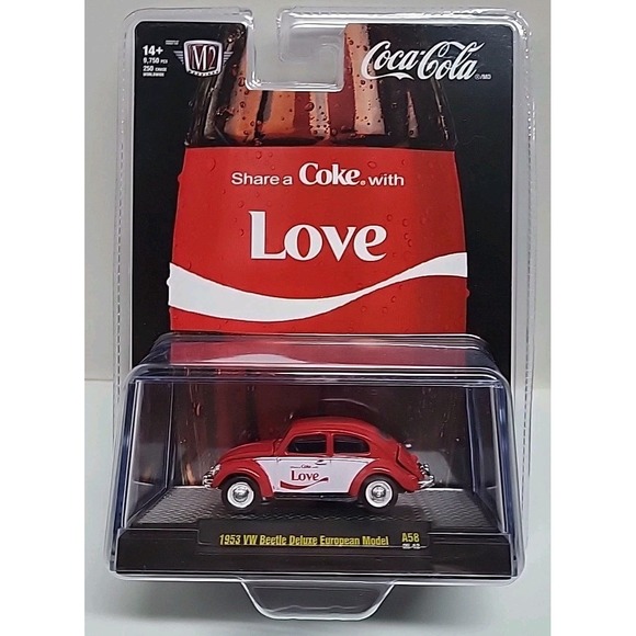 M2‎ Machines 1952 VW Beetle Coke Love Coca Cola Collectible - Picture 1 of 5